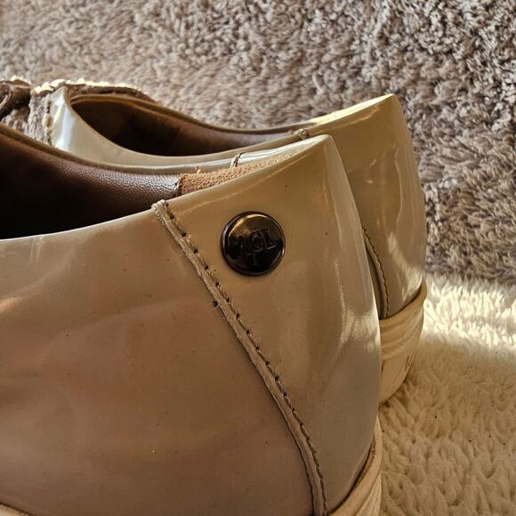 AGL Women's‎ Patent Leather Oversized Bow Platform Slip On Sneakers Size 8 39 - Picture 4 of 8